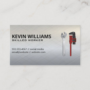 Hardware Tools Metallic Background Business Card