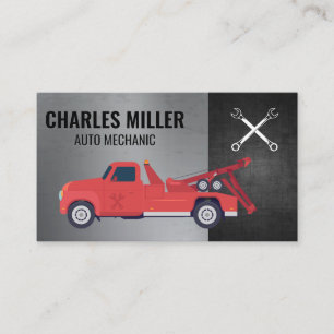 Hardware Tools   Red Towing Vehicle Business Card