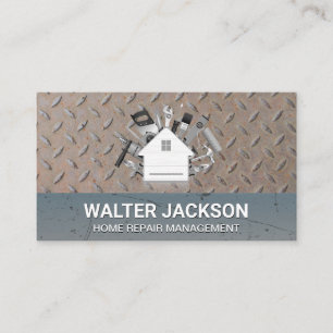 Hardware Tools   Steel and Grunge Metal Business Card