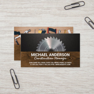 Hardware Tools Table Saw Wood Business Card