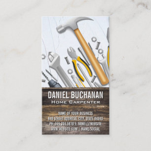 Hardware Tools Wood and Spackle Business Card