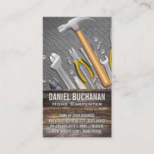 Hardware Tools Wood and Steel Business Card