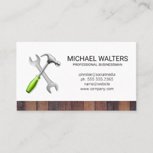 Hardware Tools Wood Board Trim Business Card