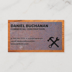 Hardware Tools Wood Rust Business Card