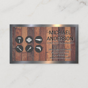 Hardware Tools Wooden Boards Business Card