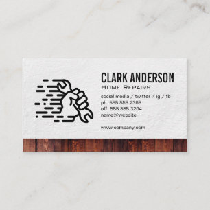 Hardware Tools Wrench in Hand Business Card