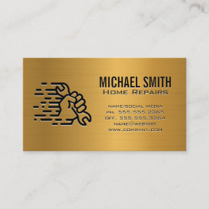 Hardware Tools   Wrench in Hand Business Card