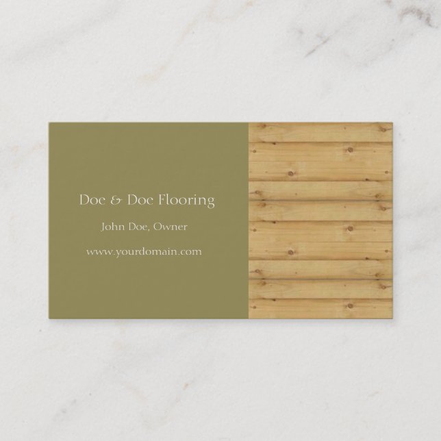 Hardwood Flooring/Flooring Contractor/Wood Floor Business Card (Front)
