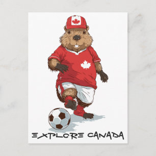 Hardworking Beaver Striker Holiday Postcard