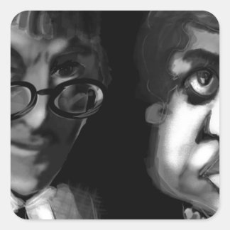 Hardy and Ramanujan Happy Pi Day Square Sticker