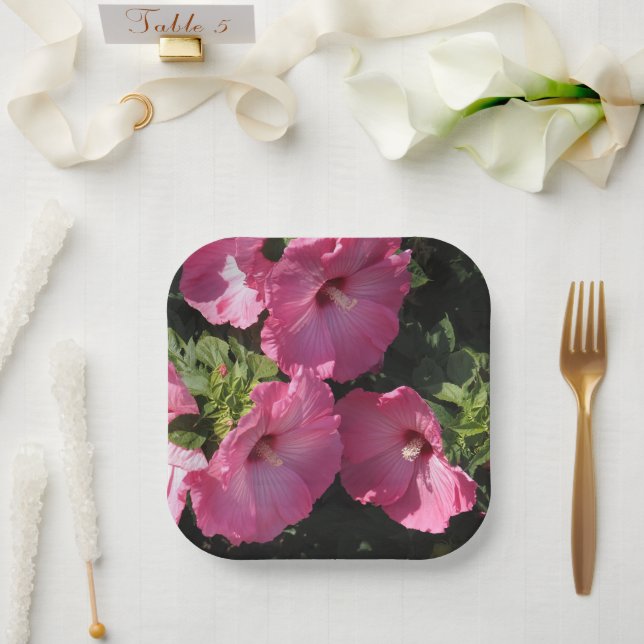 Hardy Hibiscus Paper Plate (Wedding)