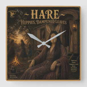 Hare: a parody square wall clock
