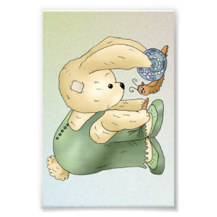 Hare and snail photo print