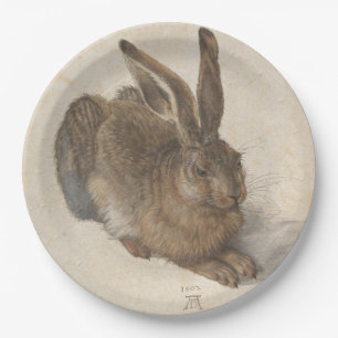 Hare (by Albrecht Dürer) Paper Plate