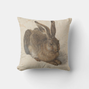 Hare (by Albrecht Dürer) Throw Pillow