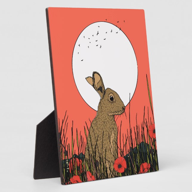Hare in the Poppies Plaque (Side)