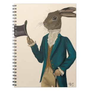 Hare In Turquoise Coat 2 Notebook
