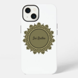 Hare Krishna art - Shree Radhe typography iPhone 13 Case