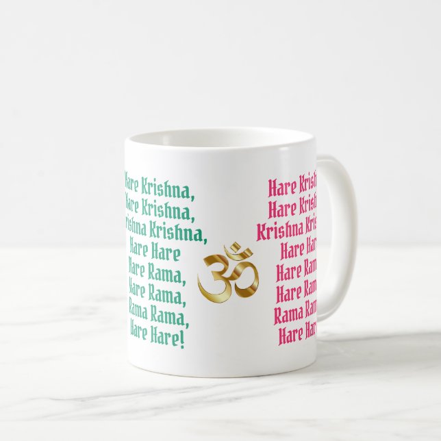 Hare Krishna Mantra Mug - Prière Dévotionnelle (Devant droit)