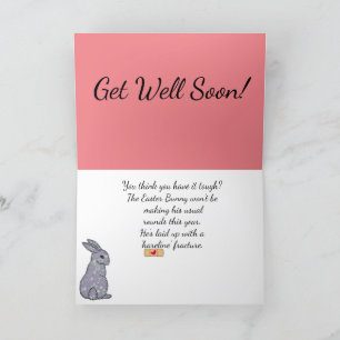 "Hare-Line" Fracture" Thank You Card