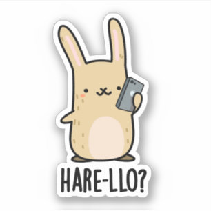 Hare-llo There Funny Hare Rabbit Pun 