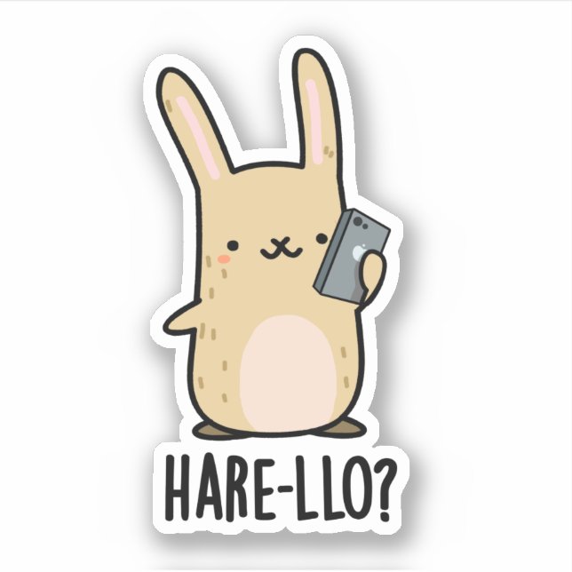Hare-llo There Funny Hare Rabbit Pun  (Front)