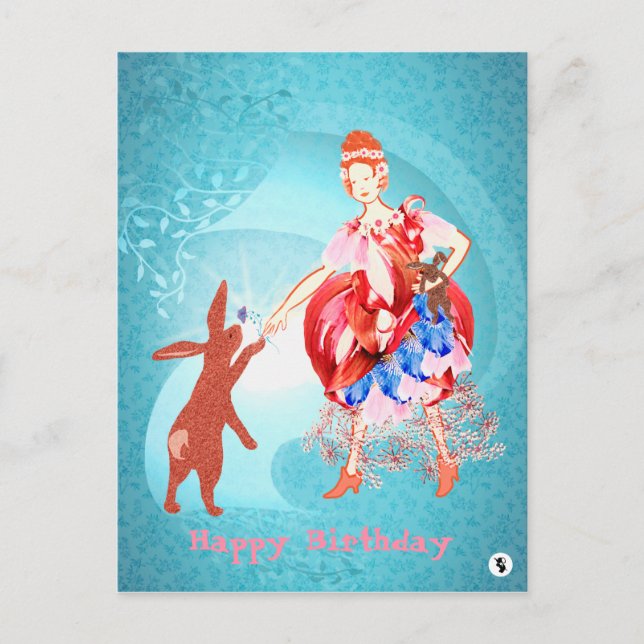 Hare Princess Precious Friendship  Postcard (Front)