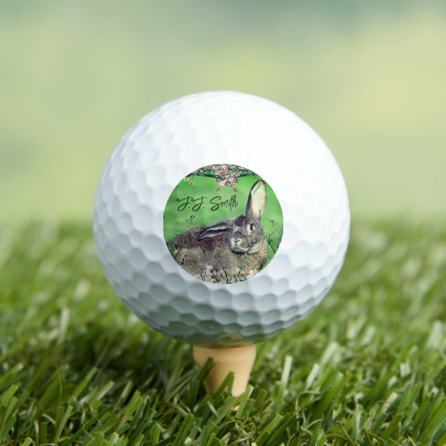 Hare Rabbit Personalized Animal Fun Golf Balls (Insitu Tee)