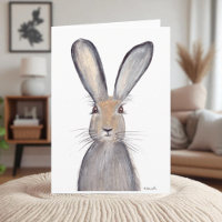 Hare rabbit watercolor animal woodland Cute