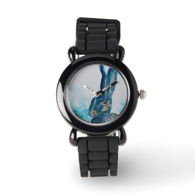 Hare Rabbit Watercolour       Watch (Front)