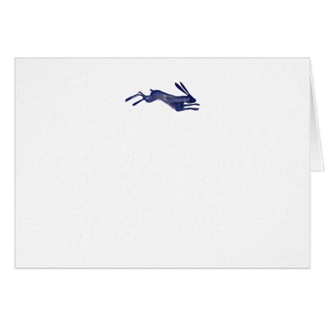 Hare table place card for wedding or special event (Front Horizontal)