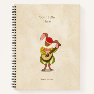 Hare with Lute & Six Rhythmic Modes Medieval Music Notebook