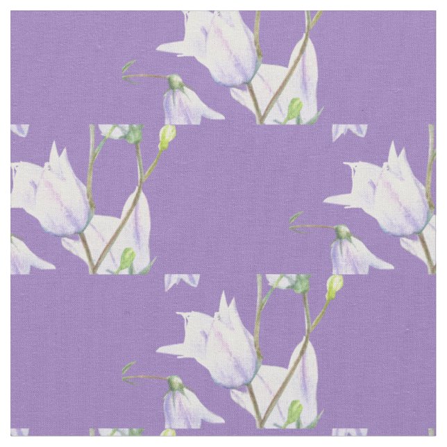 Harebell monogramme tissu bleu violet (Fermer)