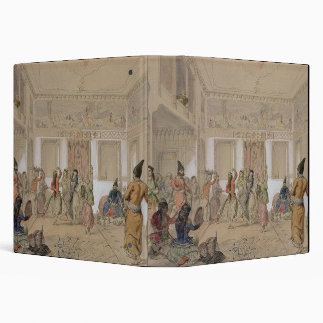Harem Feast, Tehran (pencil & w/c on paper) Binder (Background)