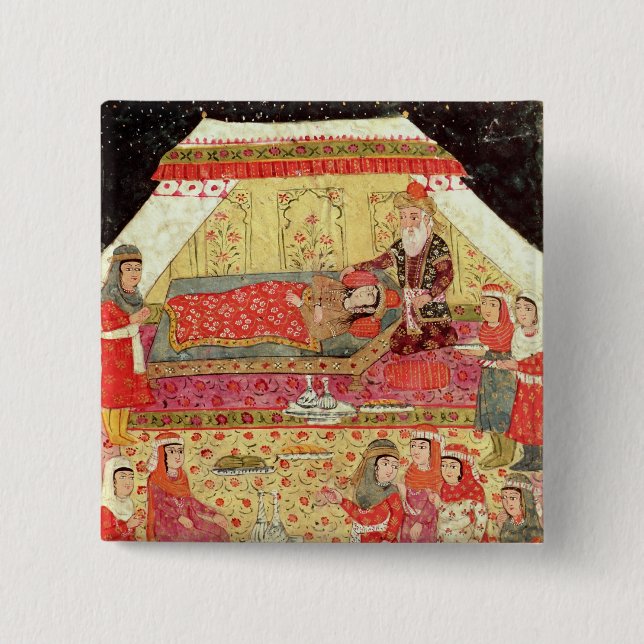 Harem Scene 2 Inch Square Button (Front)