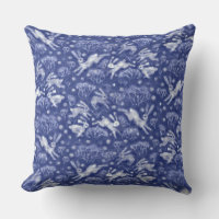 Hares Snow Field White Rabbits Winter Pattern Blue