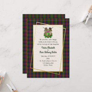 Hargis Clan Scottish Symbols Wedding Invitation