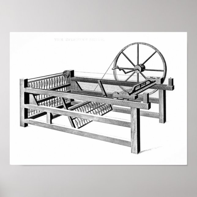 Hargreaves's Spinning Jenny, engraved by Poster (Front)