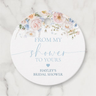Hargrove Blue Floral From My Shower To Yours Soap Favour Tags