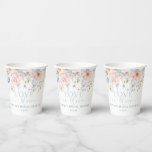 Hargrove Blue Floral Love In Bloom Bridal Shower Paper Cups<br><div class="desc">These bridal shower paper cups feature a dusty blue spring floral design. The script heading is an image that cannot be edited. All of the other text is fully editable. For more advanced customization of this design,  simply select the "Customize It" button above.</div>