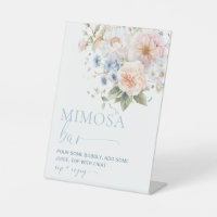 Hargrove Blue Floral MImosa Bar Sign