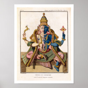 Hari-Hara, from 'Voyage aux Indes et a la Chine' b Poster