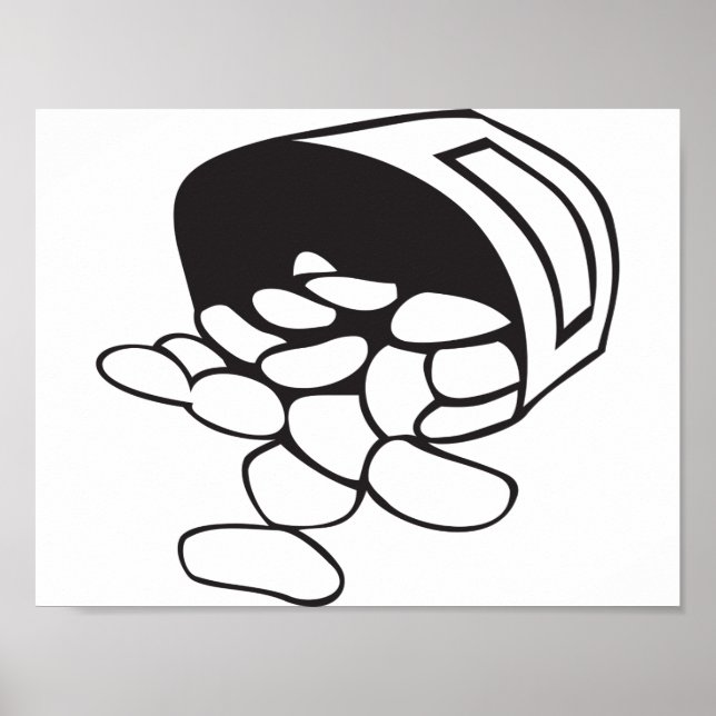 Haricots Déversés D'Une Poster De Sac (Devant)