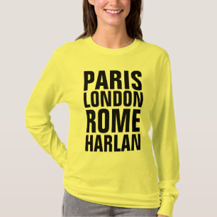 HARLAN Kentucky T-shirts, PARIS ROME LONDON T-Shirt