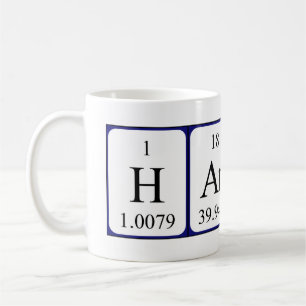 Harlan periodic table name mug