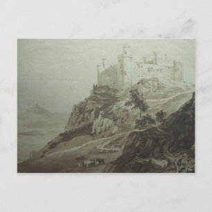 Harlech Castle - Paul Sandby - c1800 Postcard