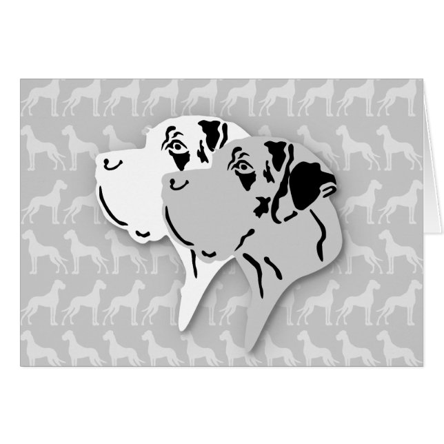 Harlekin and Merle Dane Heads (Front Horizontal)