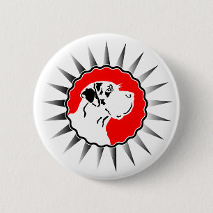 Harlekin Great Dane 2 Inch Round Button