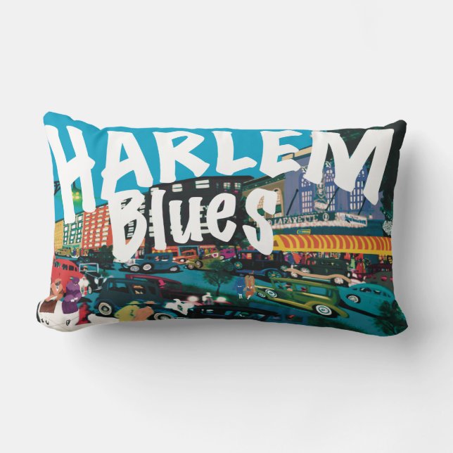 Harlem Blues Dreamscape Lumbar Pillow (Front)