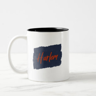 Harlem manuscrit typographie rouge Café Mug